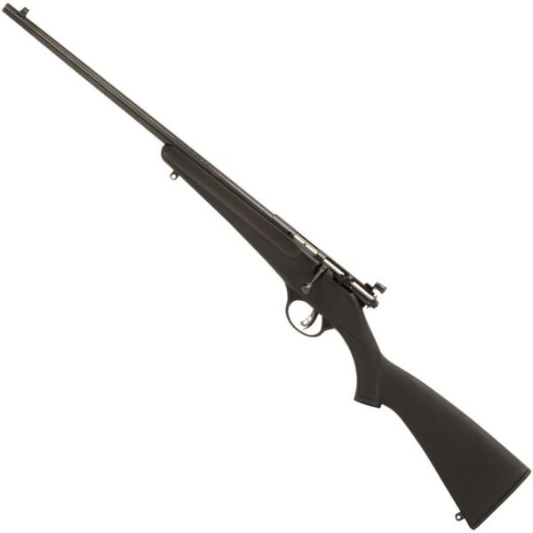 Savage Rascal Synthetic Left Handed .22 LR Single Shot Bolt Action Rimfire Rifle 16.125" Barrel 1 Round Peep Sights Black Synthetic Stock Blued Finish